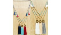 tassels necklace beads golden turquoise fashion wholesale alot free shipping